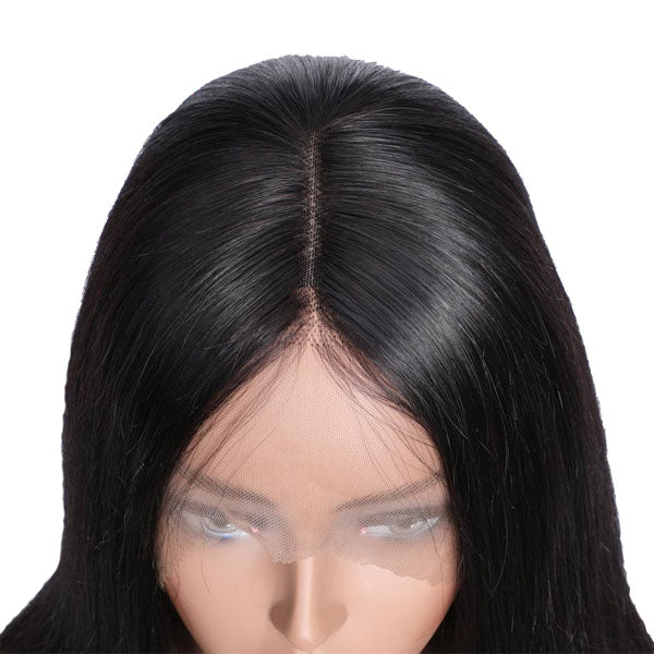 Rose Hair Straight Full Lace Best Brazilian Virgin Human Gorgeous Soft Hair Wig Free Shipping - Rose Hair