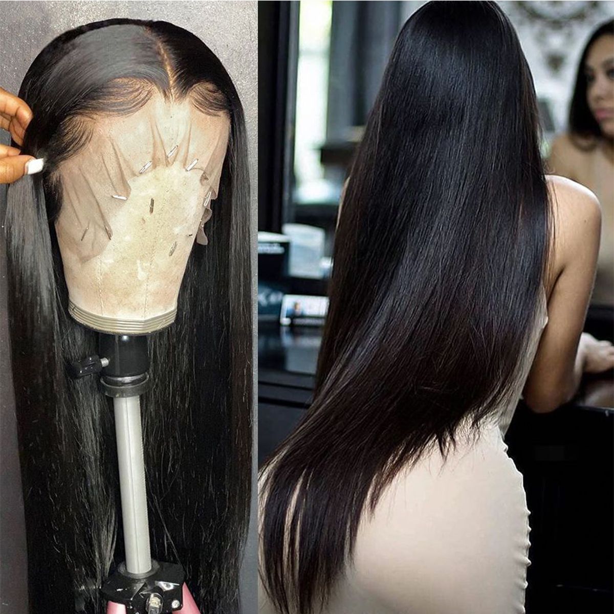 Rose Hair 13x4 Lace Frontal Wig Pre Plucked With Baby Hair 100% Brazilian Human Virgin Hair