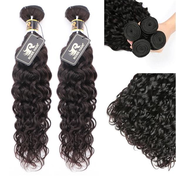10A Grade 4PCS Water Wave Best Brazilian Virgin Hair Bundles - Rose Hair