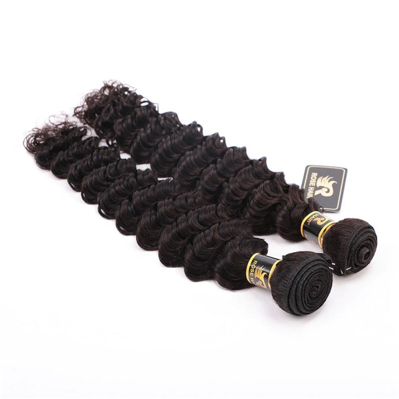 Rose Hair 10A Grade 1 Bundle Deep Wave Brazilian Virgin Hair Bundles