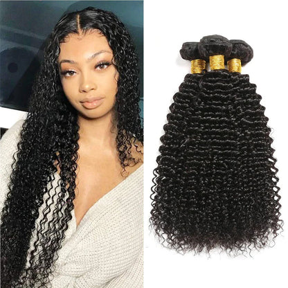 Rose Hair 15A Grade 3 Bundles Kinky Curly Brazilian Virgin Hair Bundles