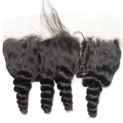 Rose Hair 1Pcs Loose Wave 13x4 Lace Frontal Brazilian Virgin Hair