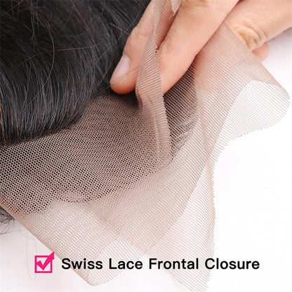 Rose Hair 1Pcs Loose Wave 13x4 Lace Frontal Brazilian Virgin Hair