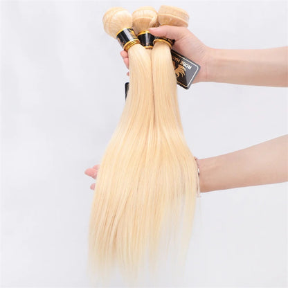 Rose Hair Blonde 613 Color 10A Grade 1 Bundle Straight Hair Brazilian Virgin Hair Bundles