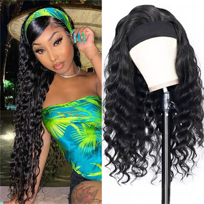 Rose Hair Loose Deep Wave Headband Wig Human Hair Wig