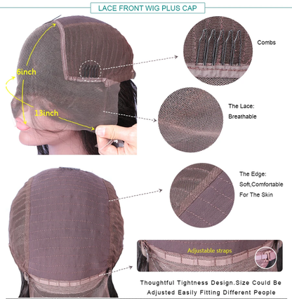 Curved Part 13*6 Lace Front Wig 100% Human Hair Wig New Arrival Wigs - Rose Hair