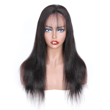 Rose Hair Straight Full Lace Best Brazilian Virgin Human Gorgeous Soft Hair Wig Free Shipping - Rose Hair