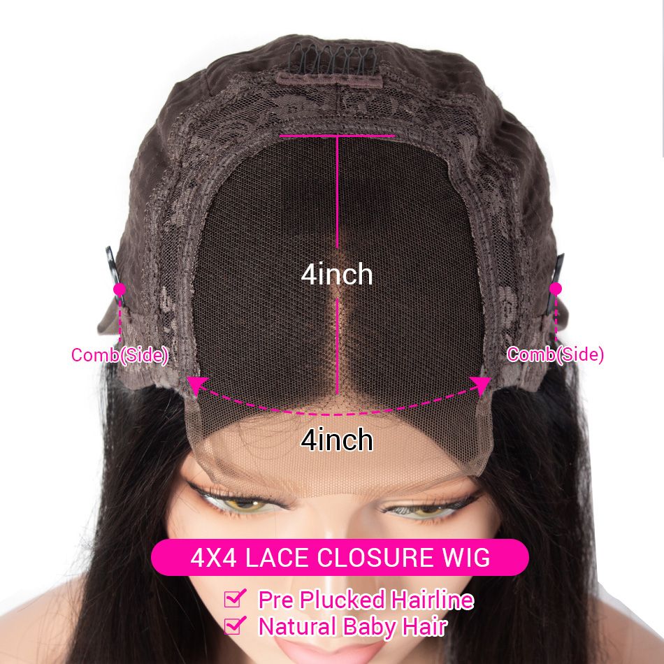 [Buy 1 Get 1 Free] Rose Hair 24"/26" Loose Wave 4x4 Lace Wig+T Part Bob 