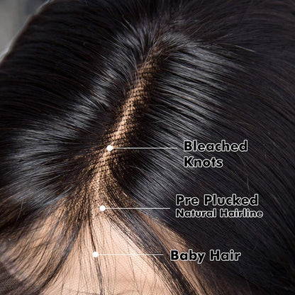 13*4 Frontal Lace Wig Side Part Short Straight Cut Hair - Rose Hair