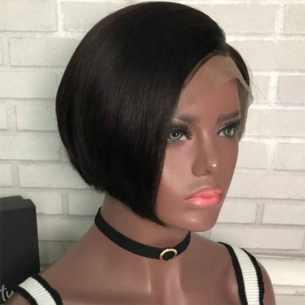 Gorgeous Short Straight 100% Human Hair Wig Best Glueless Bob Wigs - Rose Hair