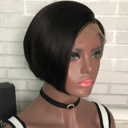 Gorgeous Short Straight 100% Human Hair Wig Best Glueless Bob Wigs - Rose Hair