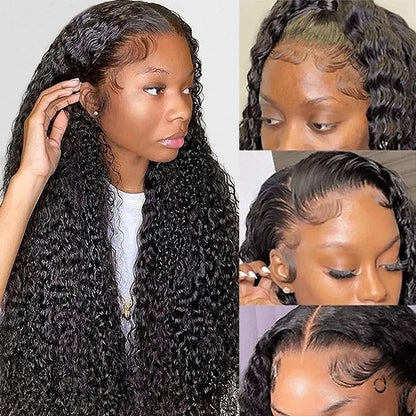 Rose Hair Long Curly Hair Wigs 18-40 Inches Lace Front Wigs With Baby Hair For Women