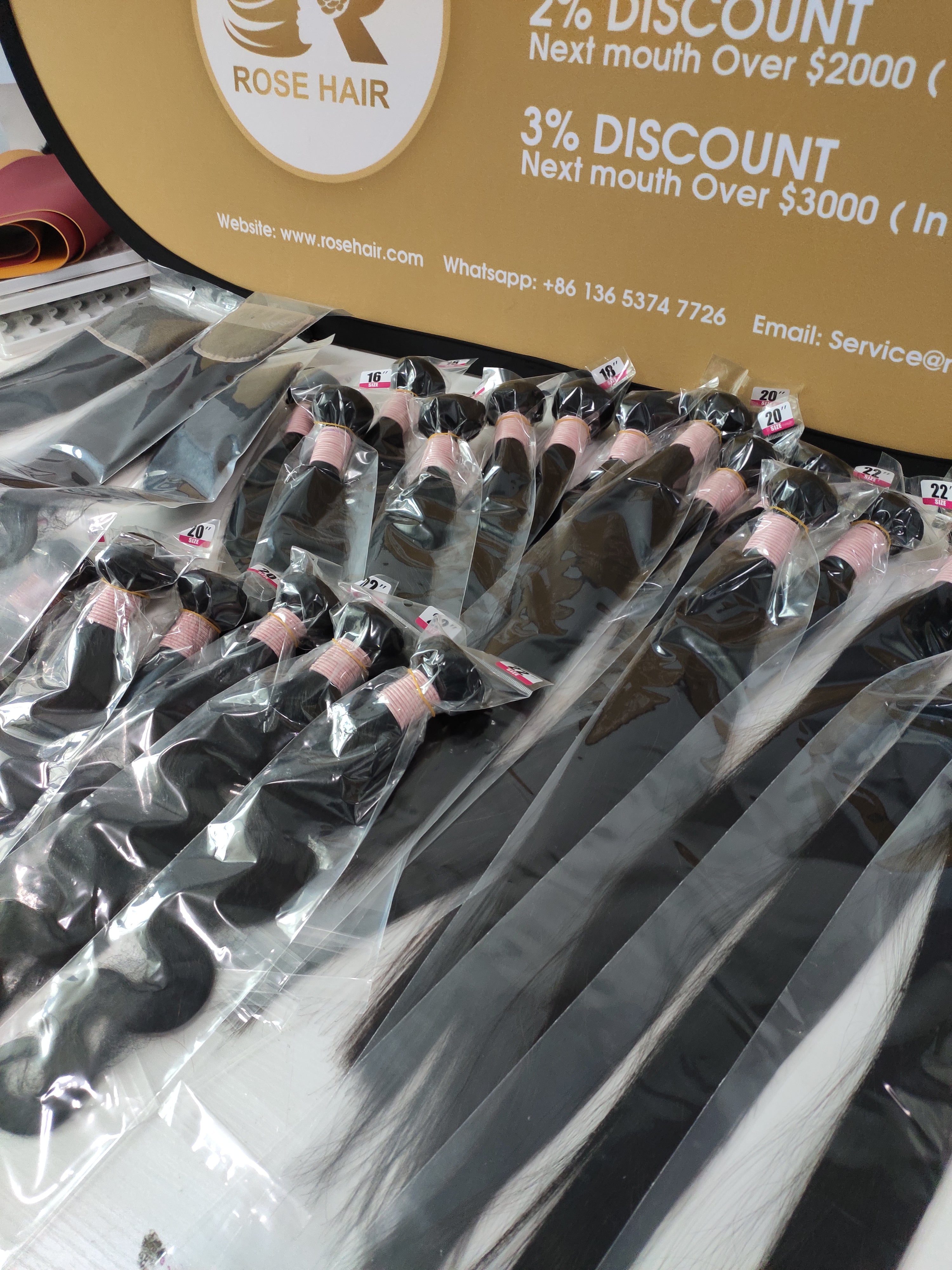 Wholesale Rosehair 10A/15A Grade 30 Bundles All Texture Brazilian Unprocessed Hair Deal - Rose Hair