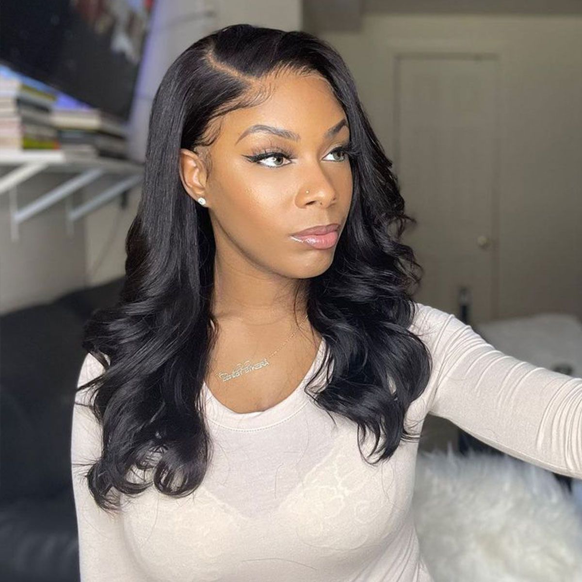 Rose Hair Barrel Curls Glueless Lace Wig 5x5 13x4 HD Lace Short Wigs For Women