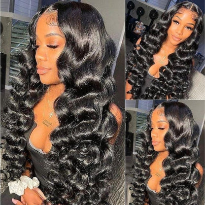 [Buy 1 Get 1 Free] Rose Hair 24"/26" Loose Wave 4x4 Lace Wig+T Part Bob 