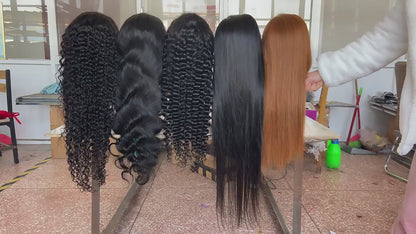 High Density Wet And Wavy High Density Glueless 4x4 Lace Closure Wig