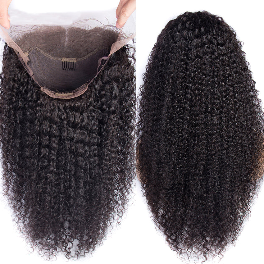 Rose Hair Full Lace Kinky Curly Best Brazilian Virgin Human Hair Gorgeous Soft Hair Wig - Rose Hair