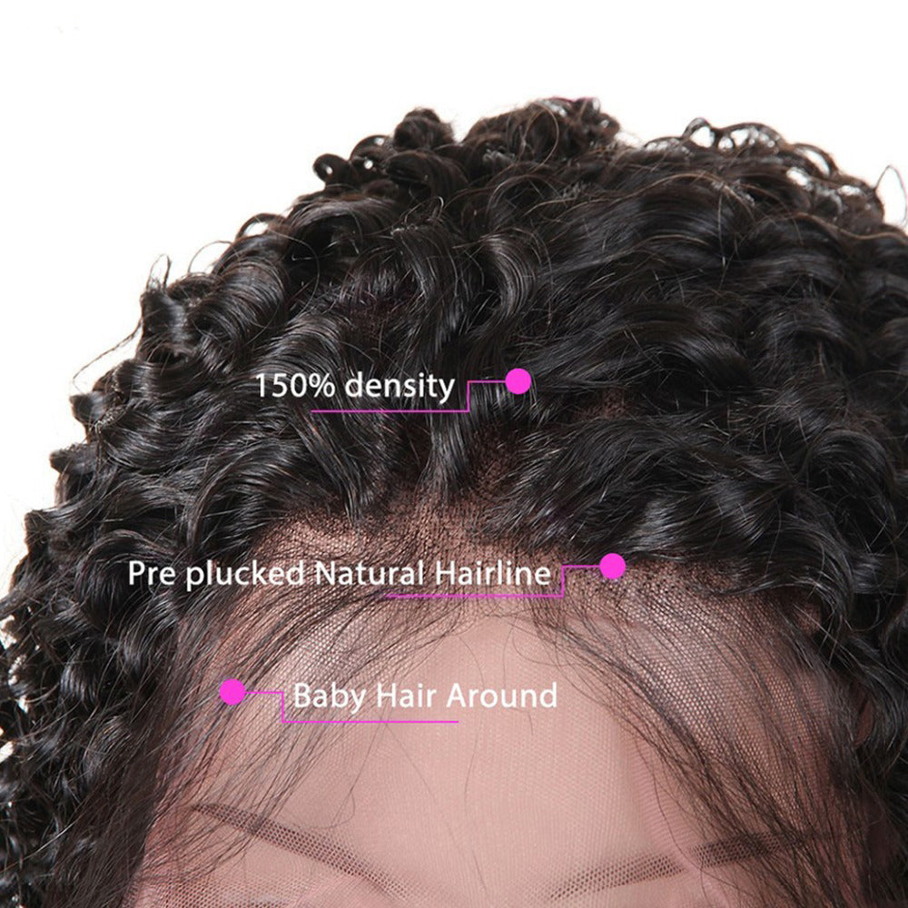 Rose Hair Full Lace Best Brazilian Virgin Human Hair Water Wave Gorgeous Soft Hair Wig - Rose Hair