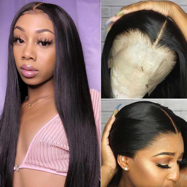 (Ariana Grande Styles) Rose Hair 13*4 Lace Frontal Straight Brazilian Human Virgin Hair Wig