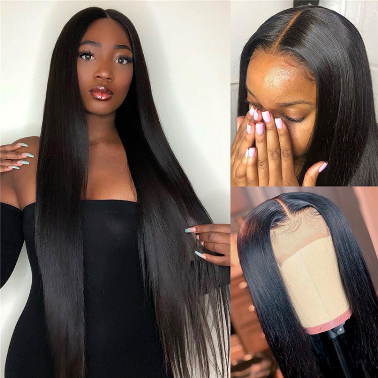 26" 28" 30″ 32″ 34″ 36″ 38″ 40″ Long Straight Human Hair 13×4 Lace Front Wigs