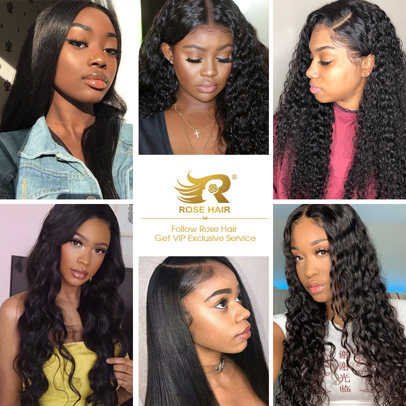 Rose Hair Best Brazilian Virgin Human Hair  13*4/ 13*6/ 360/ Full Lace Wig 150% Density Long Hair All Texture - Rose Hair