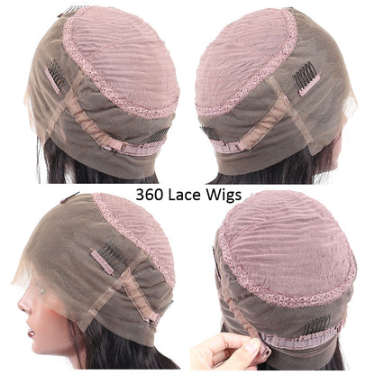 Pre Plucked Breathable 360 Lace Wig 100% Human Hair Glueless Wigs All Texture - Rose Hair