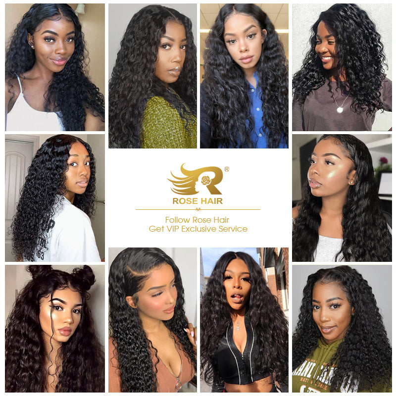 10A Grade 4PCS Water Wave Best Brazilian Virgin Hair Bundles - Rose Hair