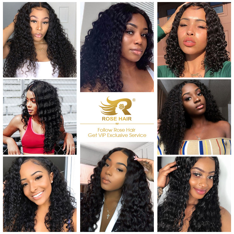 Pre Plucked Swiss 360 Lace Deep Wave Wig Best Brazilian Human Virgin RoseHair Wig - Rose Hair