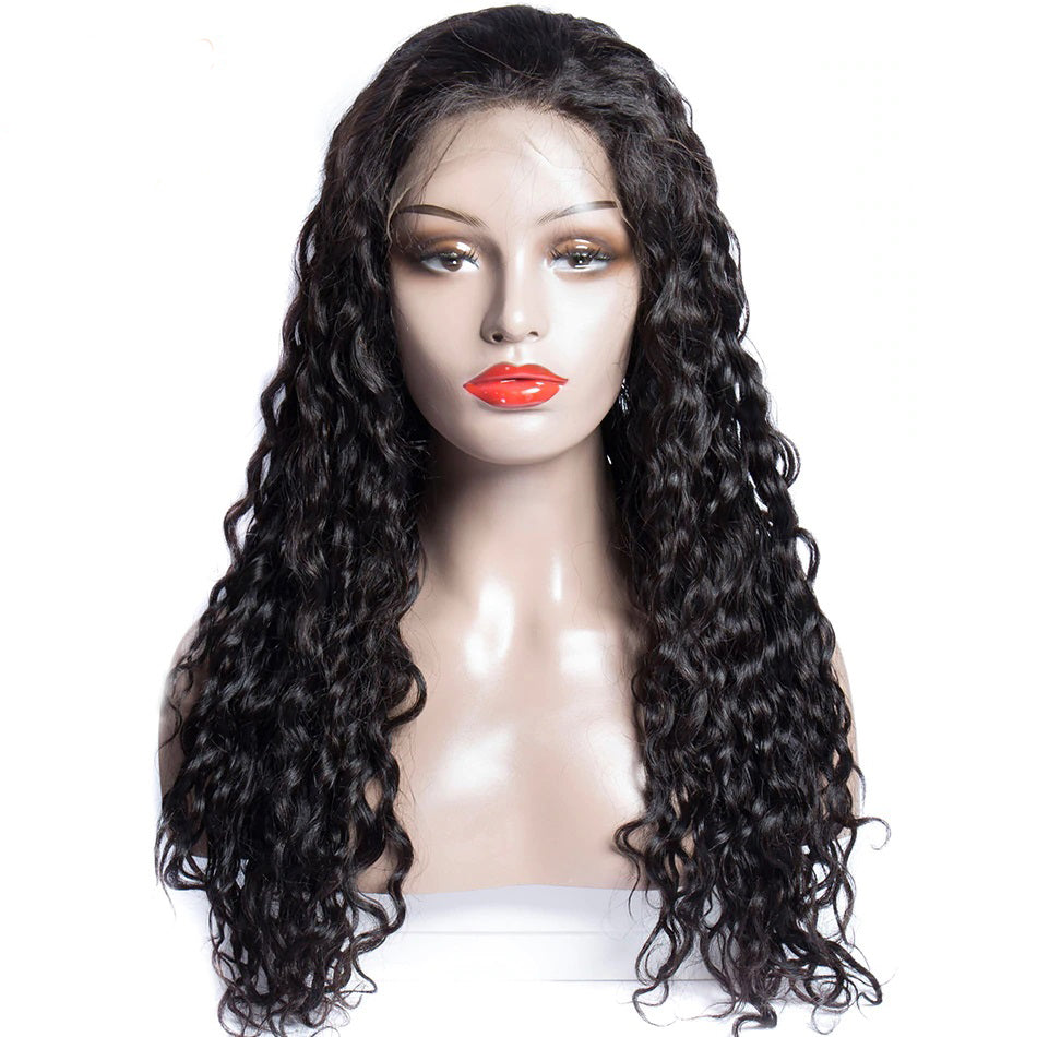 Rose Hair Full Lace Best Brazilian Virgin Human Hair Water Wave Gorgeous Soft Hair Wig - Rose Hair