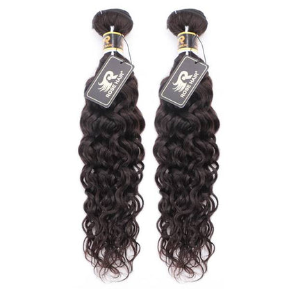 10A Grade 4PCS Water Wave Best Brazilian Virgin Hair Bundles - Rose Hair
