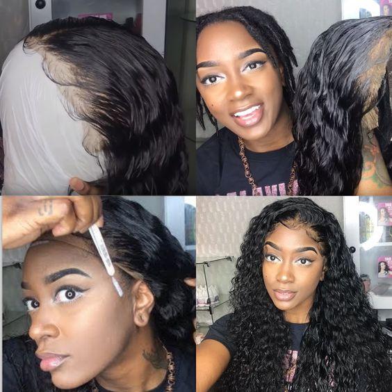 RoseHair 13*6 Glueless Lace Frontal Wig Small Bouncy 100% Human Hair Wig All Texture - Rose Hair