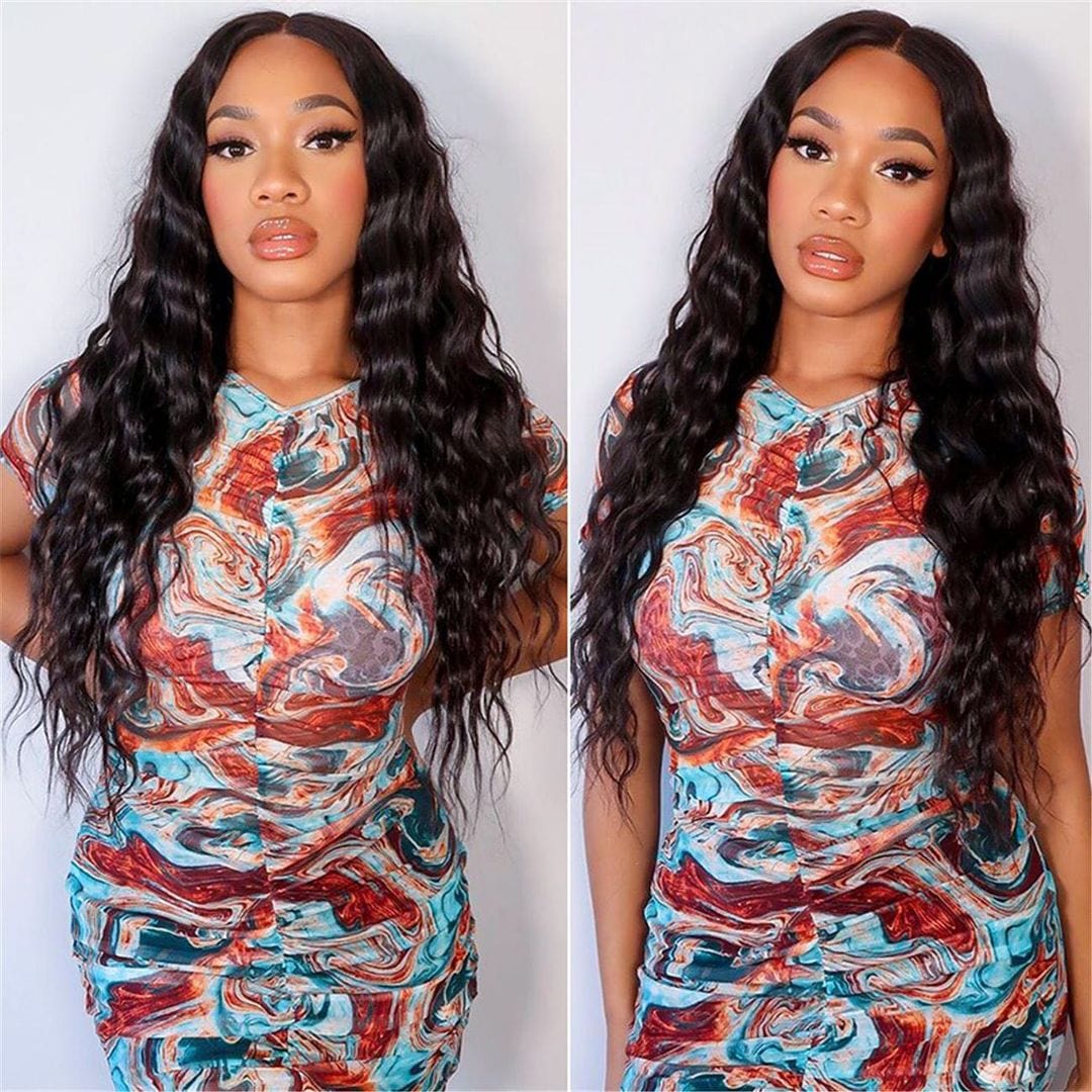 Rose Hair Deep Wave 13x4 HD Lace Frontal Wigs Human Hair Wigs For Women