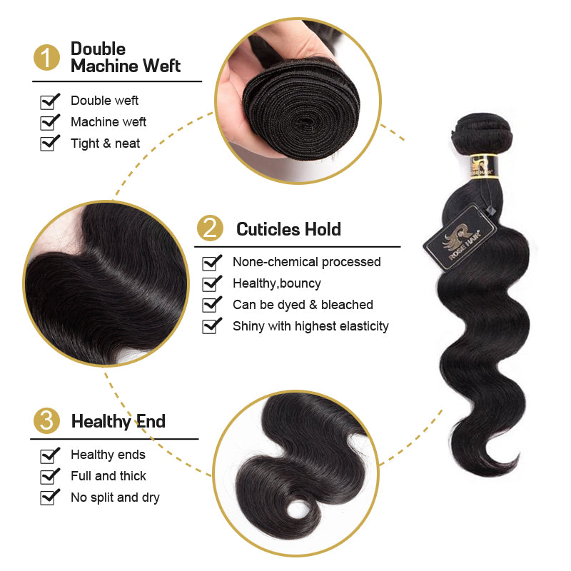 Wholesale Rosehair 10A/15A Grade 10 Bundles All Texture Brazilian Unprocessed Hair Deal - Rose Hair